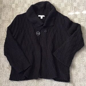 JM Collection/Black/Sweater Jacket/ Size L